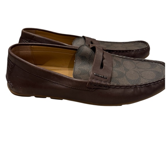 Coach Signature Brown Slip-On Loafers - Picture 3 of 8